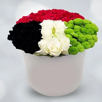 National Day Mixed Flowers In Box | Flower Gift Center