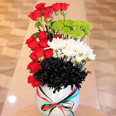 UAE National Flag Flower Arrangement | Flower Gift Center