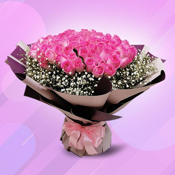 Pink Big Rose Bouquet | Flower Gift Center