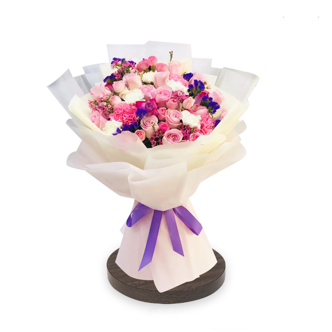 Mixed Pink Purple Bouquet | Flower Gift Center