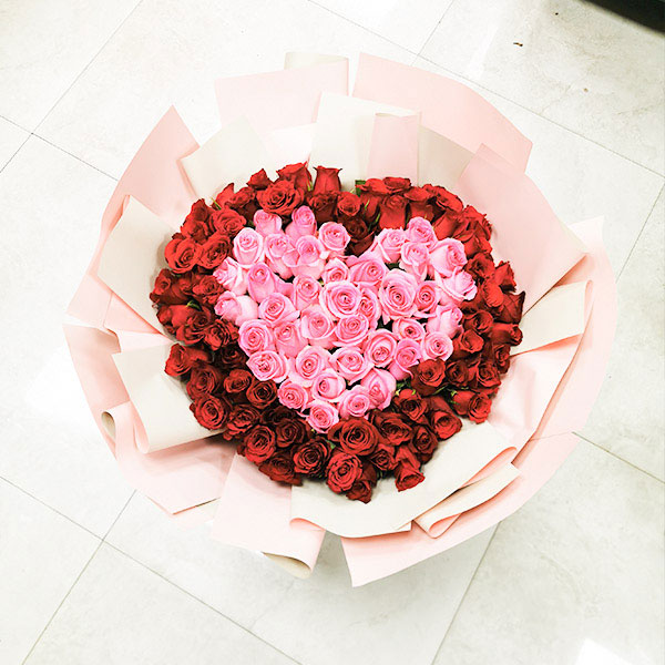 Big Heart Rose Bouquet