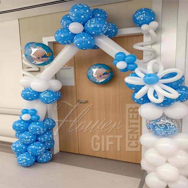 Baby Boy Welcome Balloon Door Decoration | Flower Gift Center
