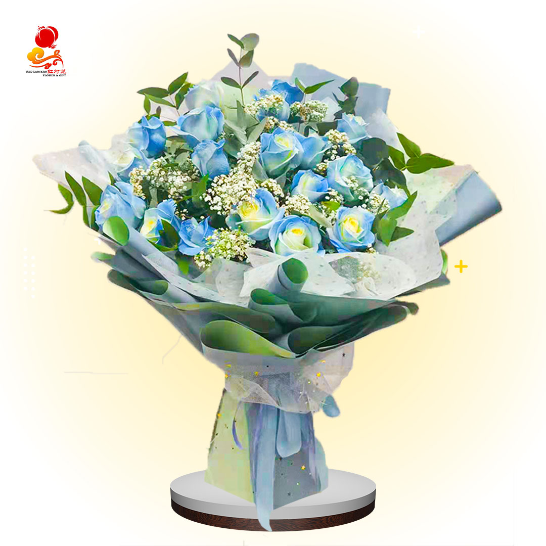 Spray Blue Rose Bouquet | Flower Gift Center