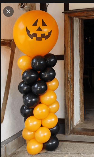 Happy Halloween Balloon Stands with Pumpkin Face