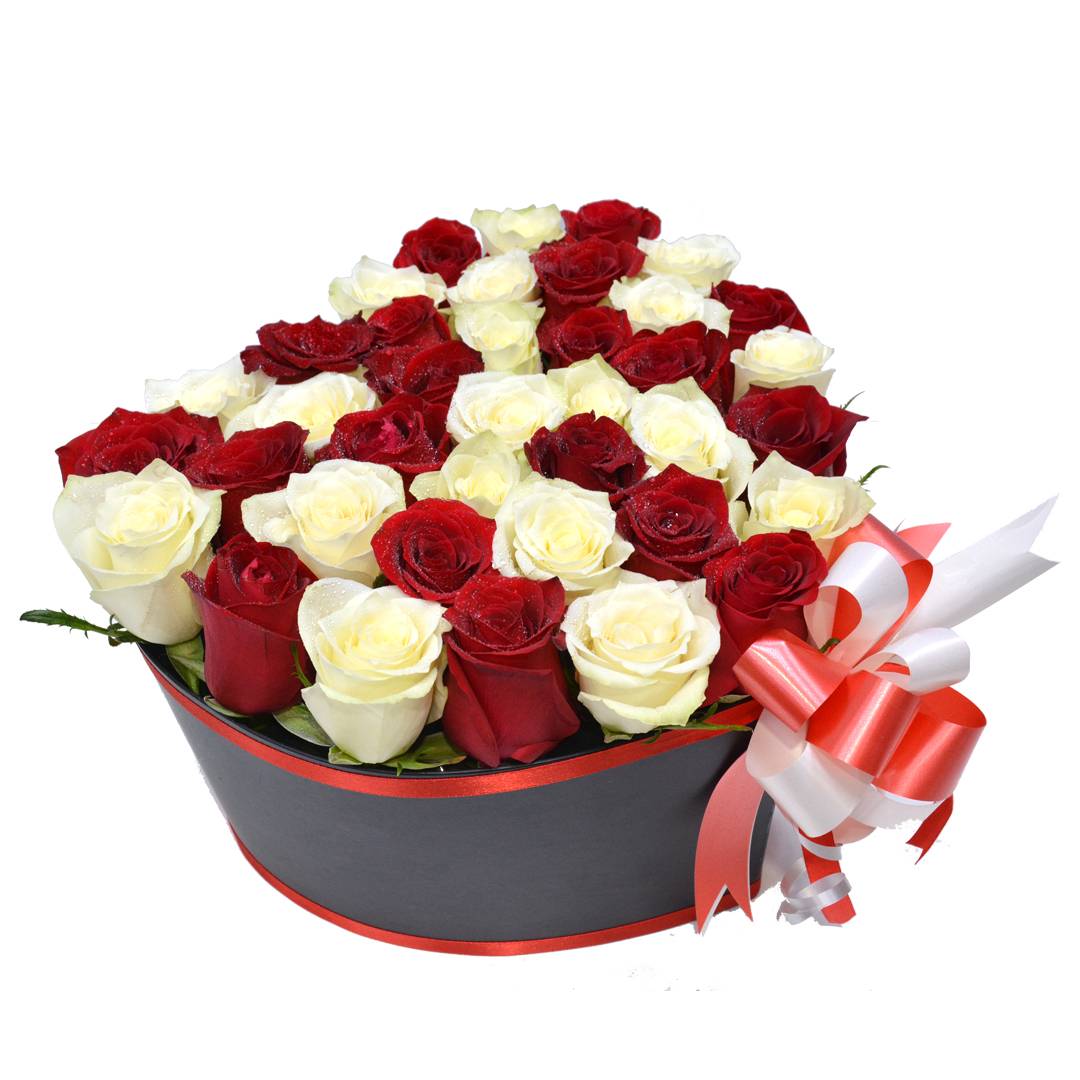 Heart Collection Flowers with Box | Flower Gift Center