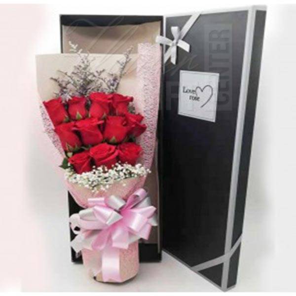 Long Flower Box With Flower | Flower Gift Center
