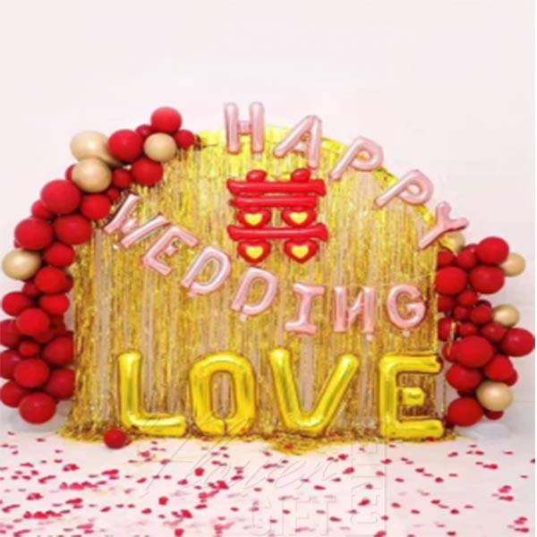 Love Romantic Wedding Mix-Balloon Decoration | Flower Gift Center