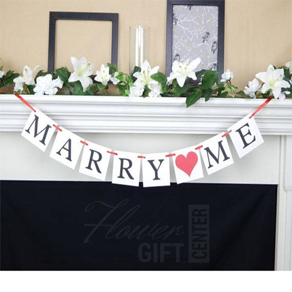 Marry Me Banner | Flower Gift Center