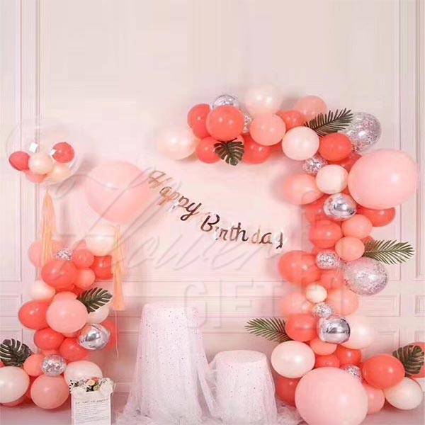 Peach Pink Birthday Balloon
