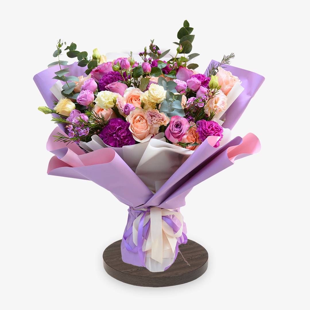 Mixed purple Flower Bouquet | Flower Gift Center