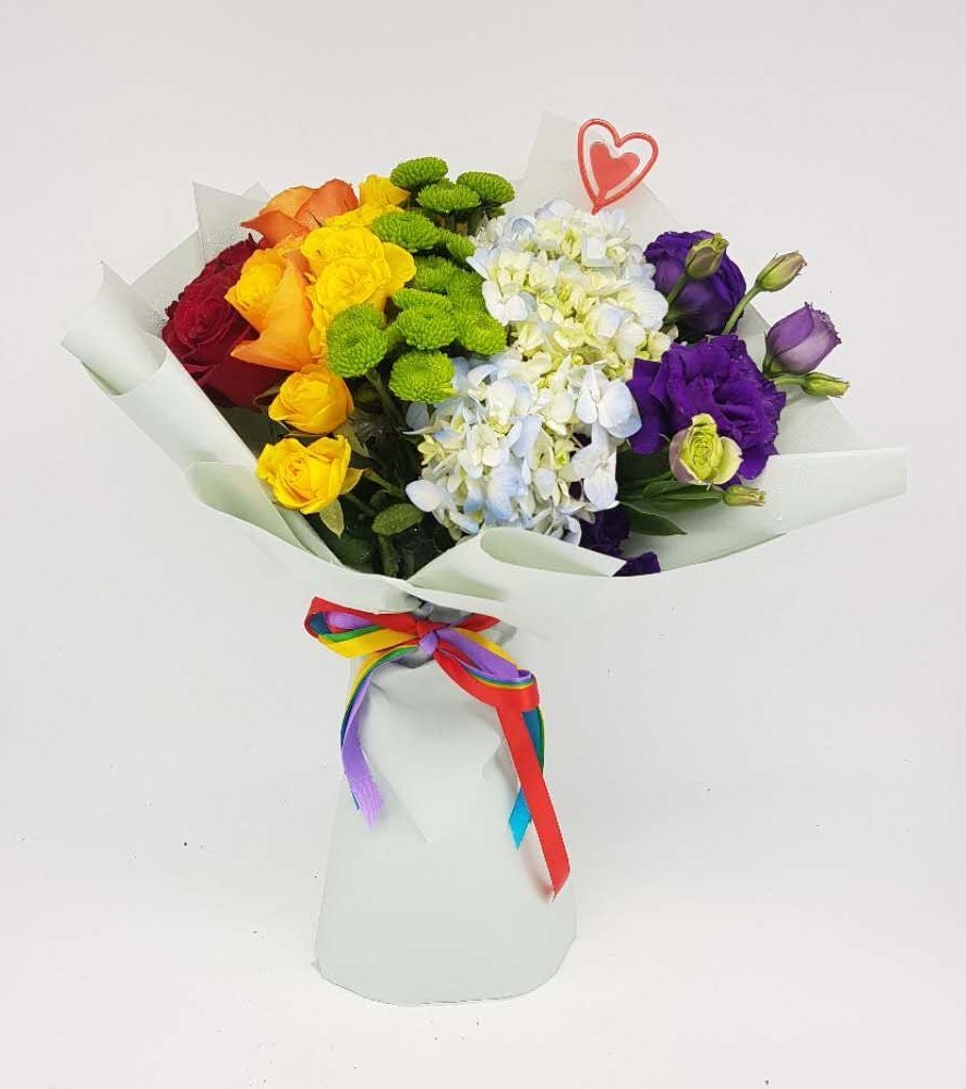 Rainbow Flower Bouquet | Flower Gift Center