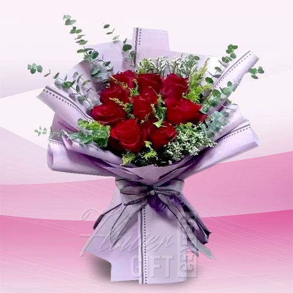 Romantic Red Rose floral Bouquet