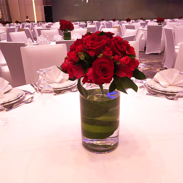 Reception Centerpiece Table Red Flower