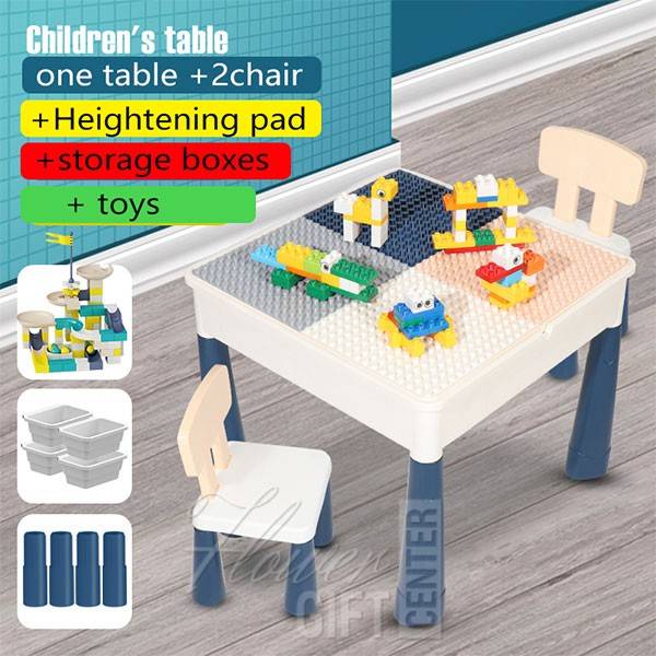 Toy Storage & Building Block Fun Includes 2 Toddler Chairs