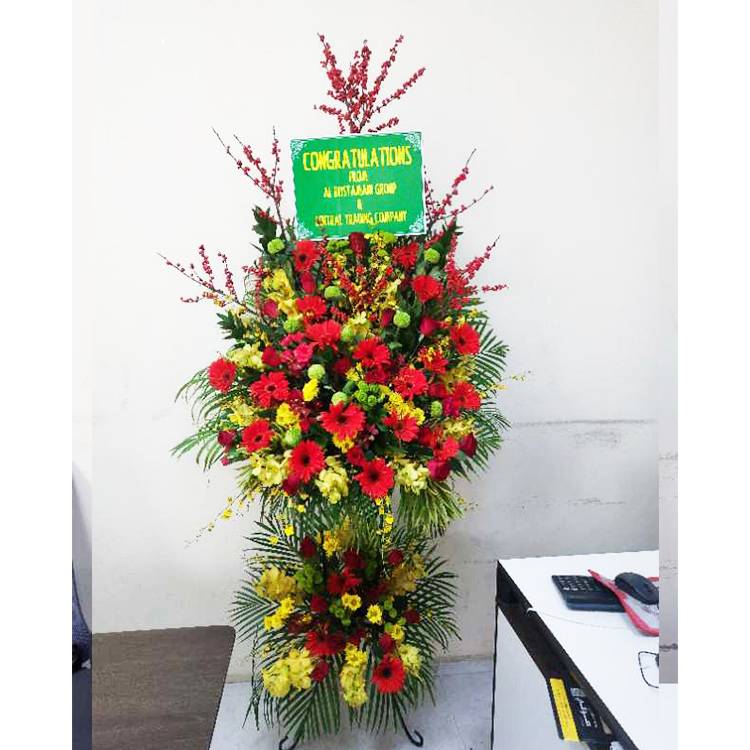 Grand Opening-Double Majestic Flower Stand | Flower Gift Center
