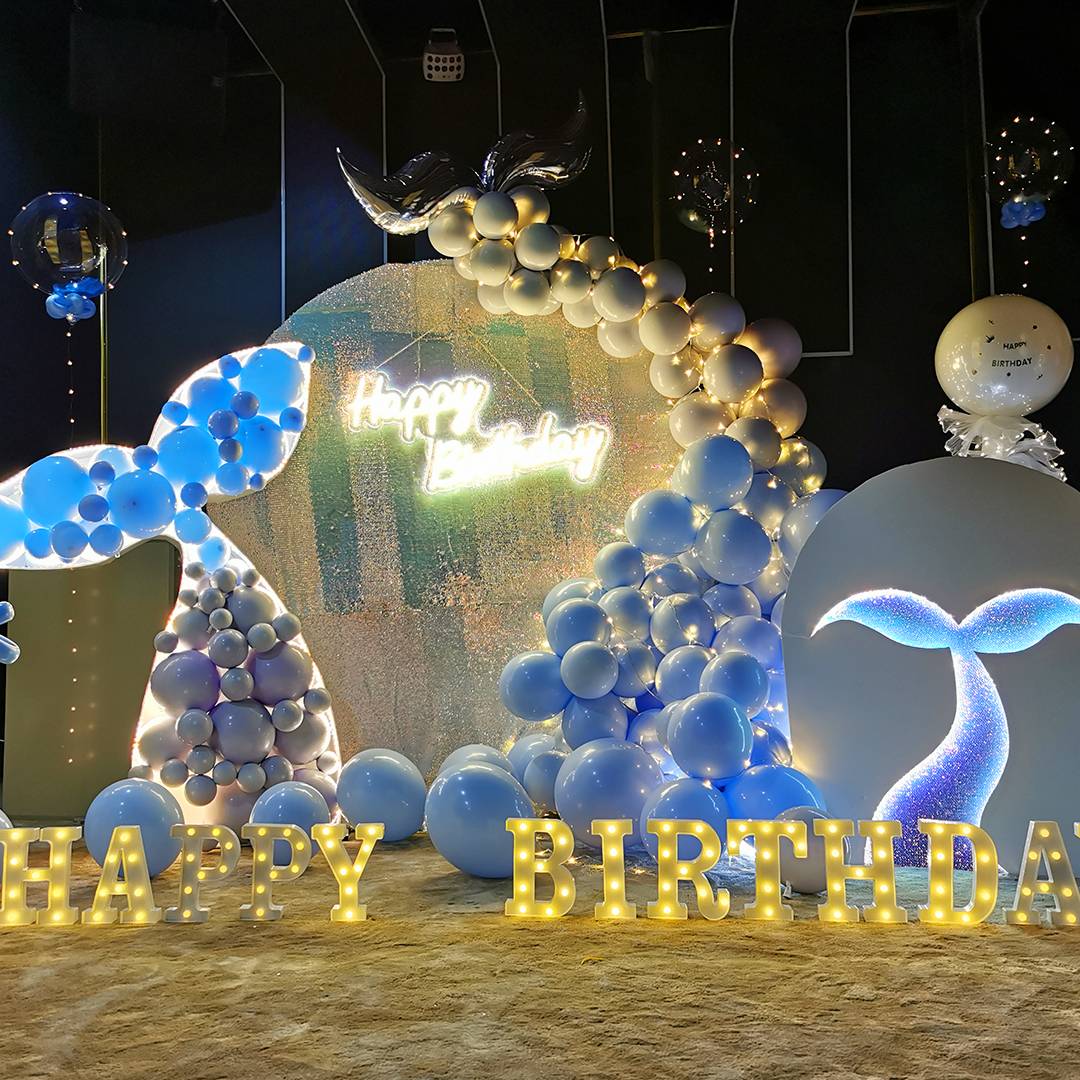 Blue Whale Theme Birthday Decorations