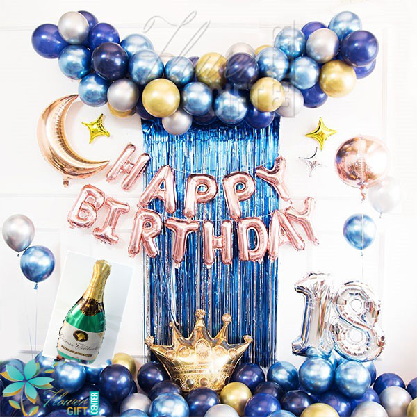 Happy Birthday Balloon-Decoration | Flower Gift Center