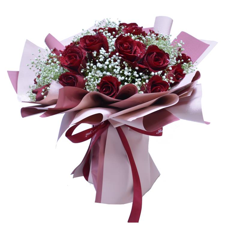 Bunch of Red Roses Bouquet