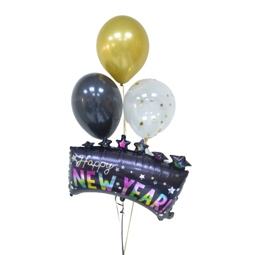 Happy New Year Bunch of Balloons | Flower Gift Center