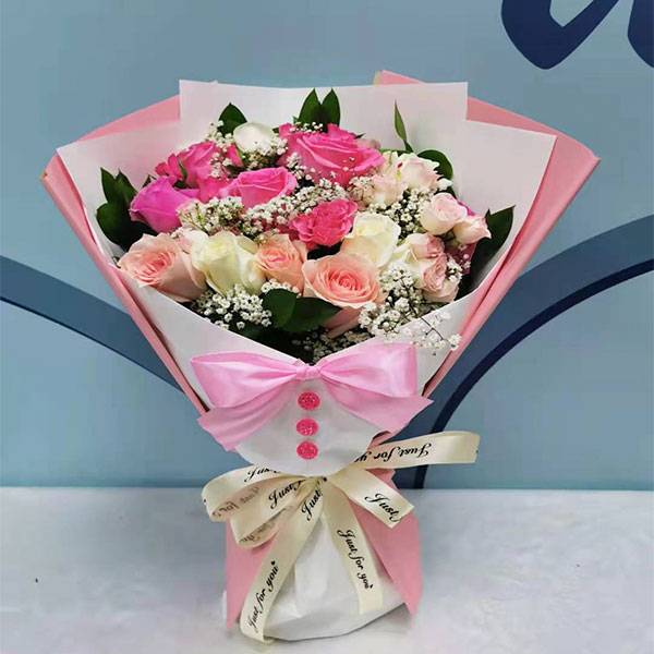 Lady In Pink Shirt Bouquet | Flower Gift Center