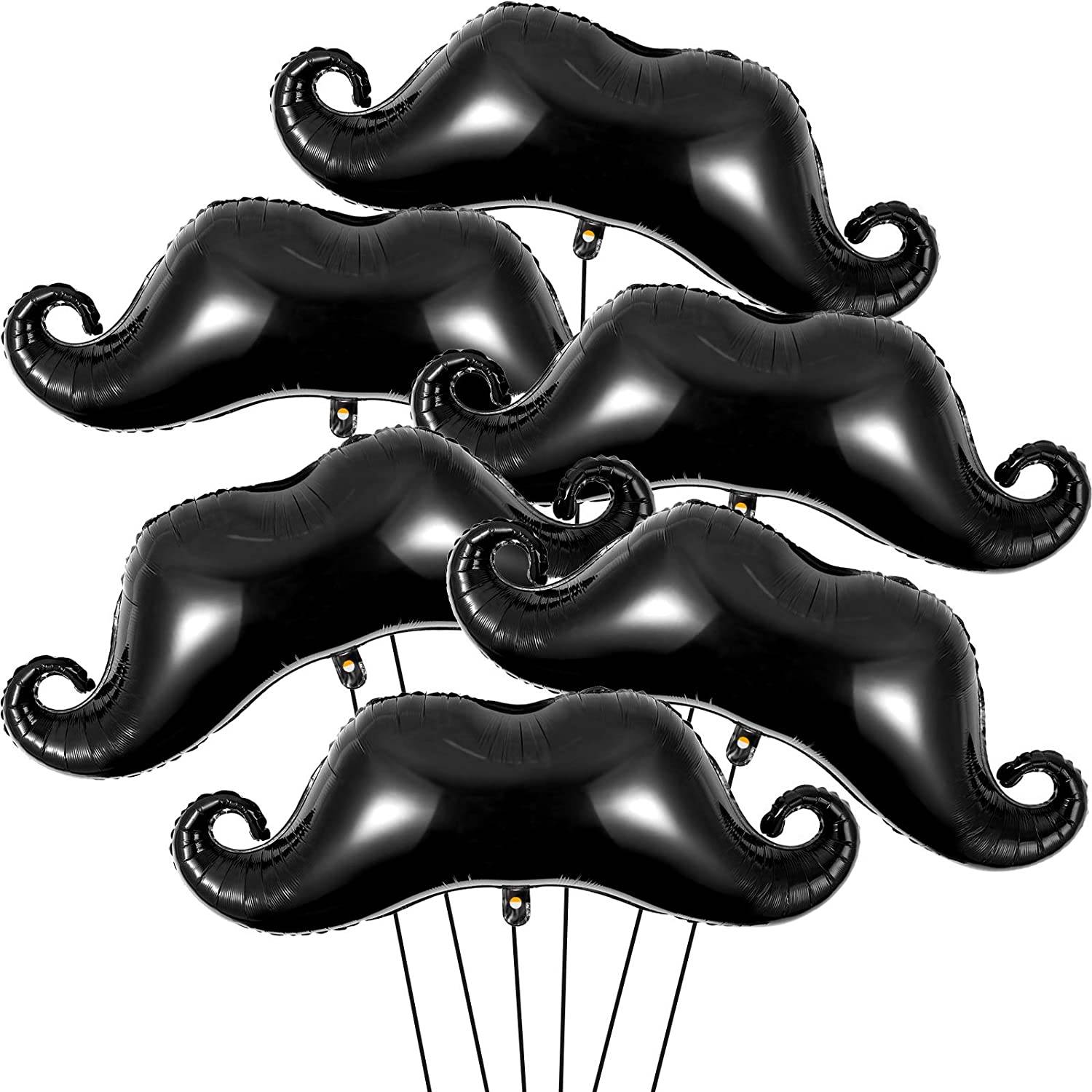 Mustache Black Balloons