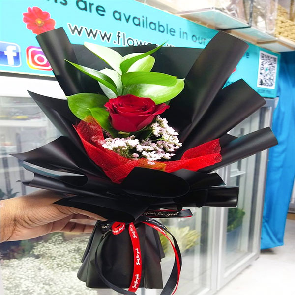 Single Rose Bouquet | Flower Gift Center