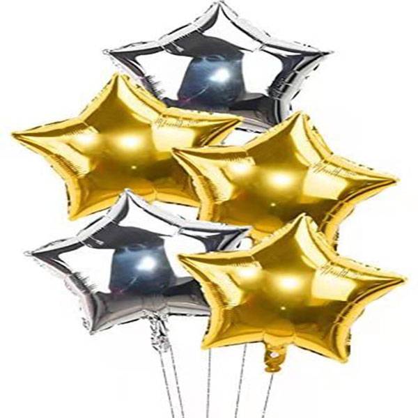 Star Shape 18 inch helium Foil Balloon Bunch | Flower Gift Center