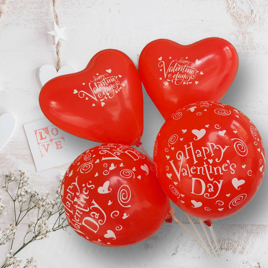Valentines Day rubber Balloons | Flower Gift Center
