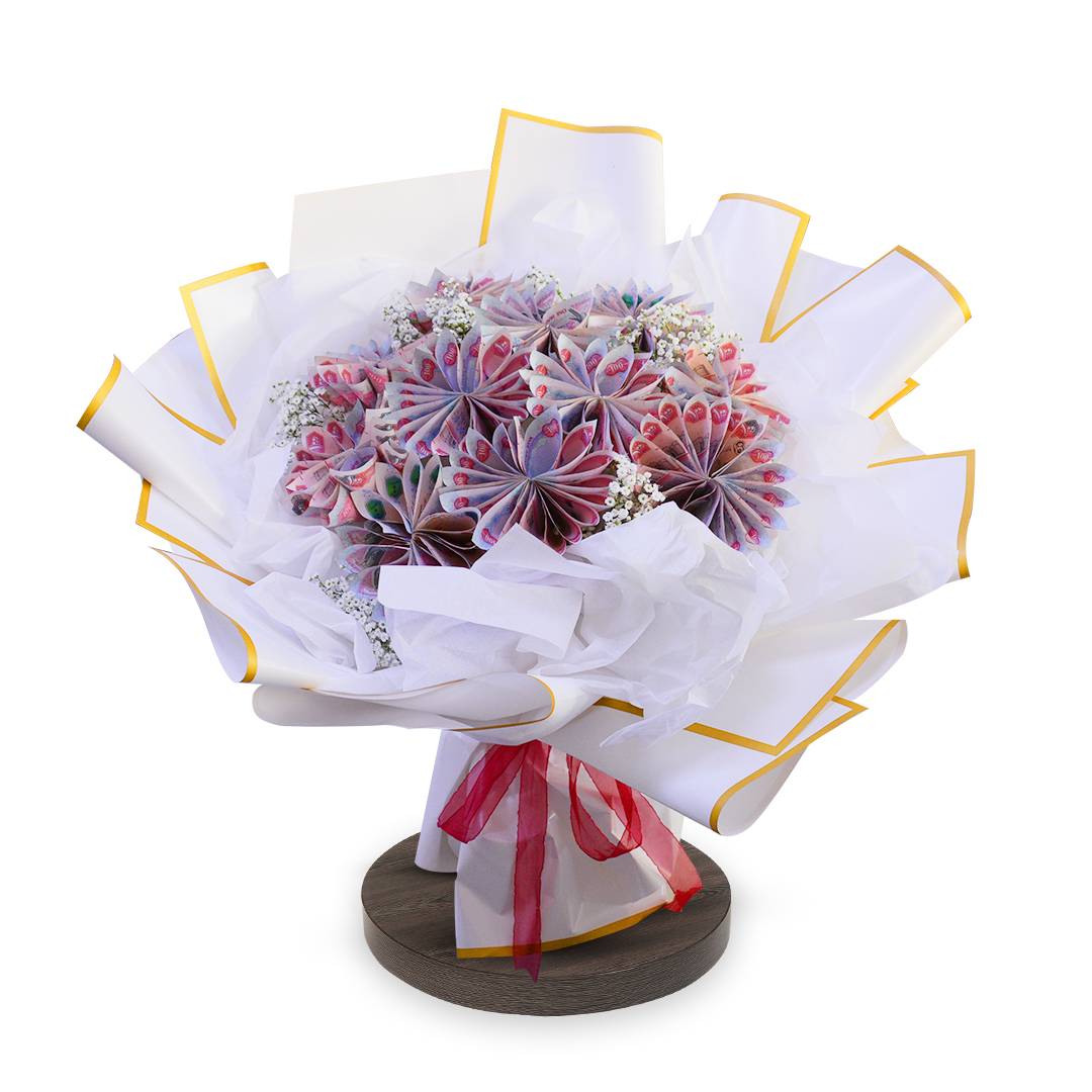 Customized Money Flower Bouquet | Flower Gift Center
