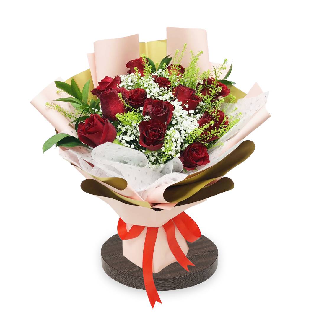 Romance Red Roses Bouquet | Flower Gift Center