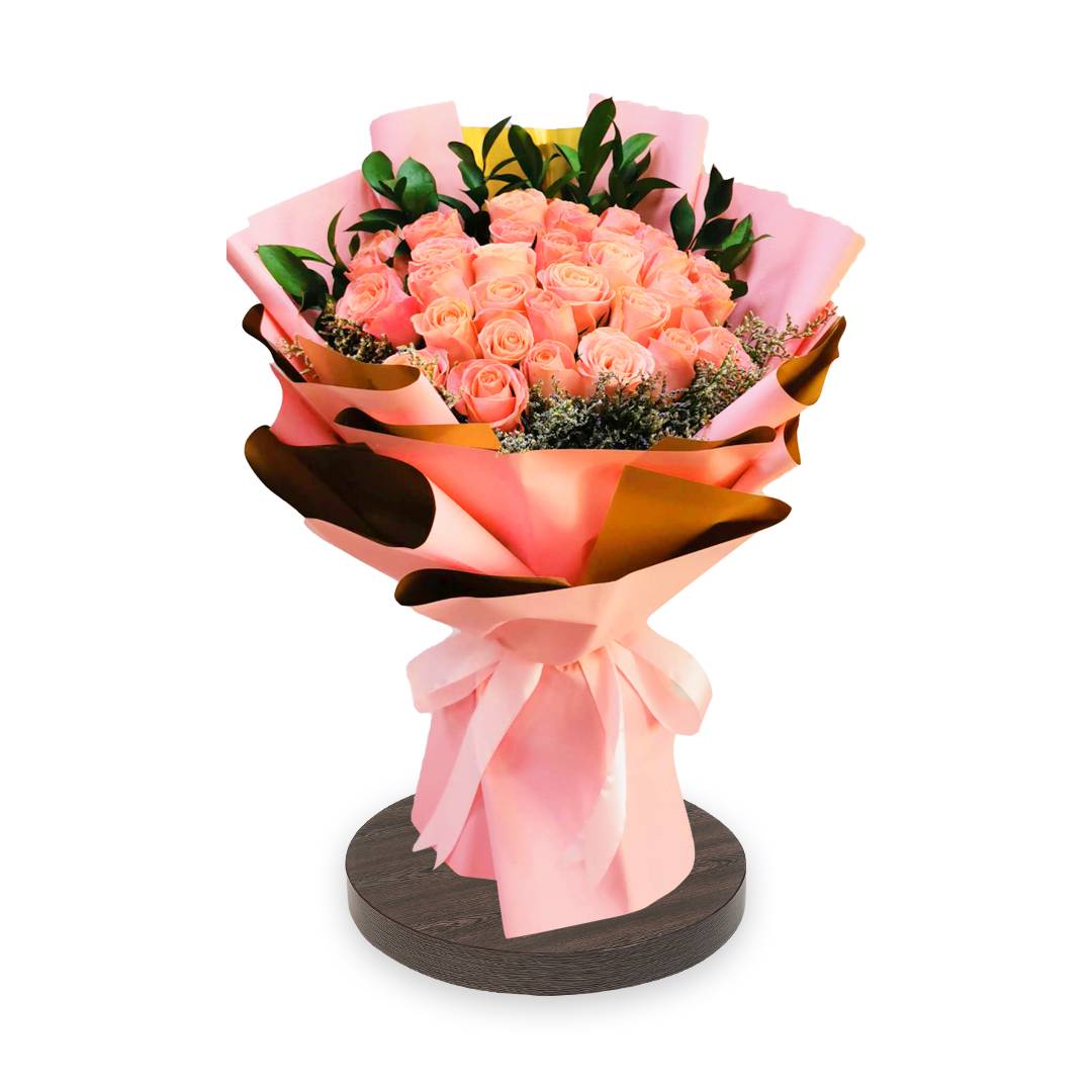 Elegant Pink Roses Bouquet | Flower Gift Center