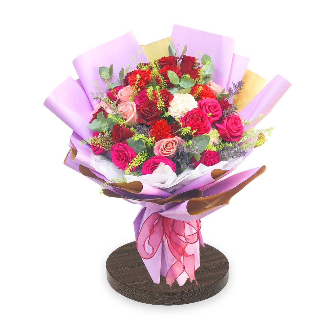 Mixed Red Rose Bouquet | Flower Gift Center