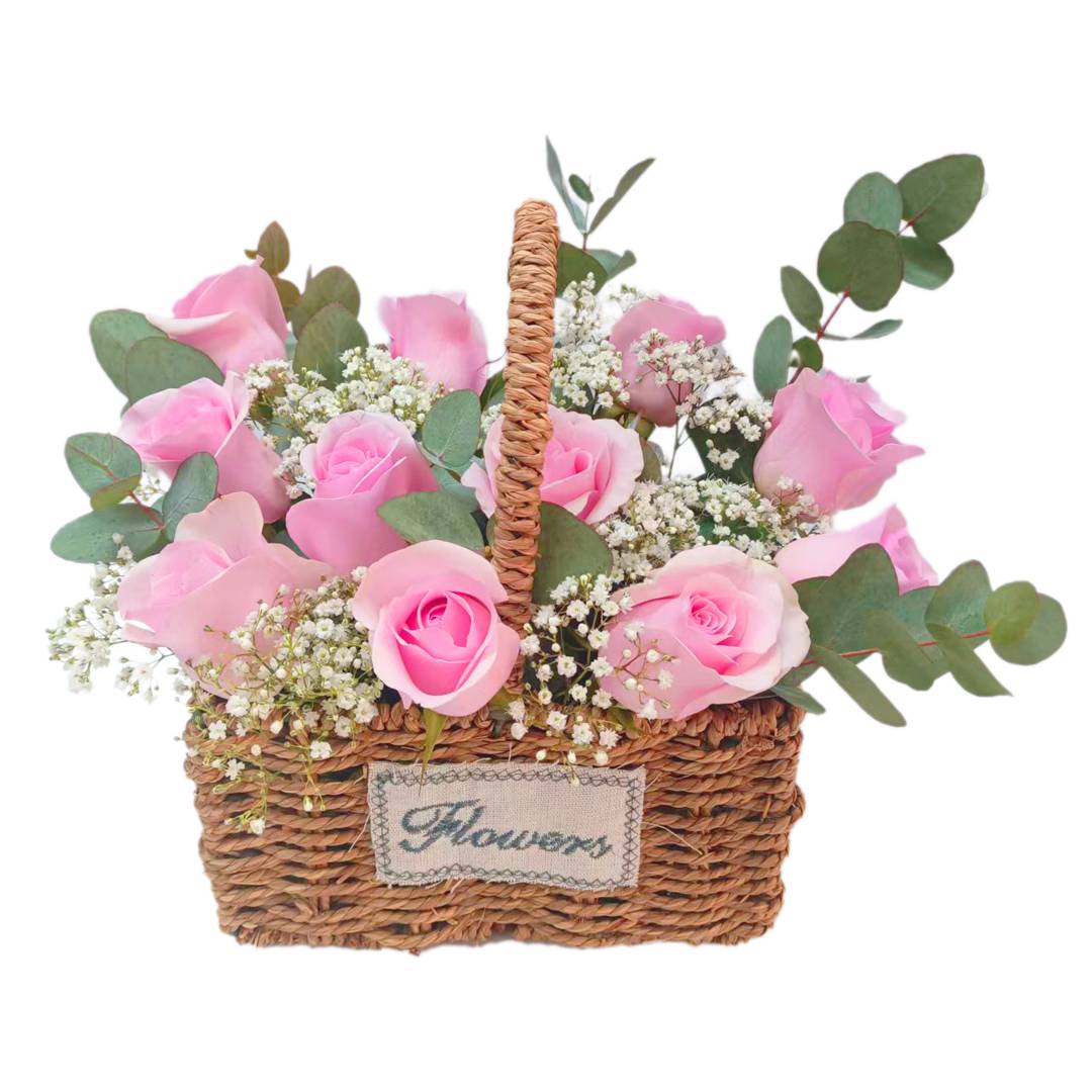 Pink Roses Flower Box | Flower Gift Center