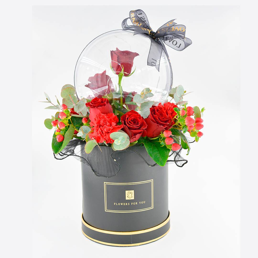 Red Roses Flower Basket | Flower Gift Center