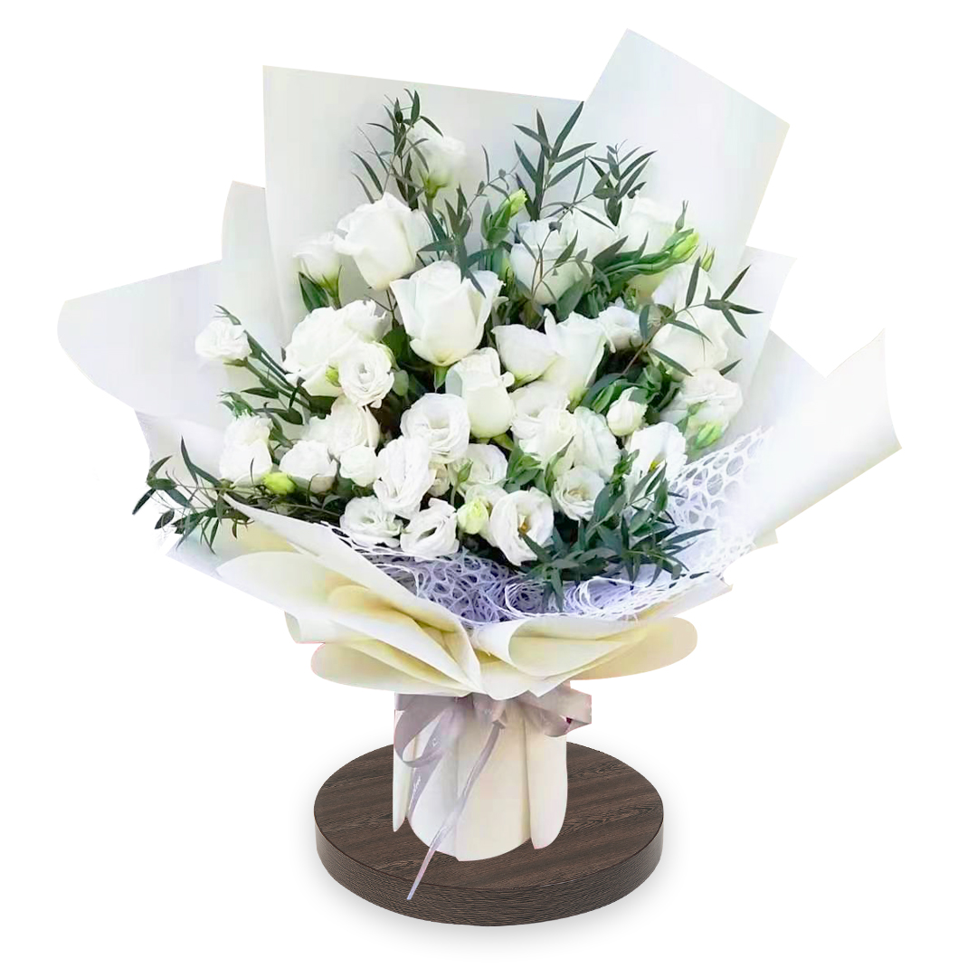 Mix-White-Rose-Bouquet | Flower Gift Center