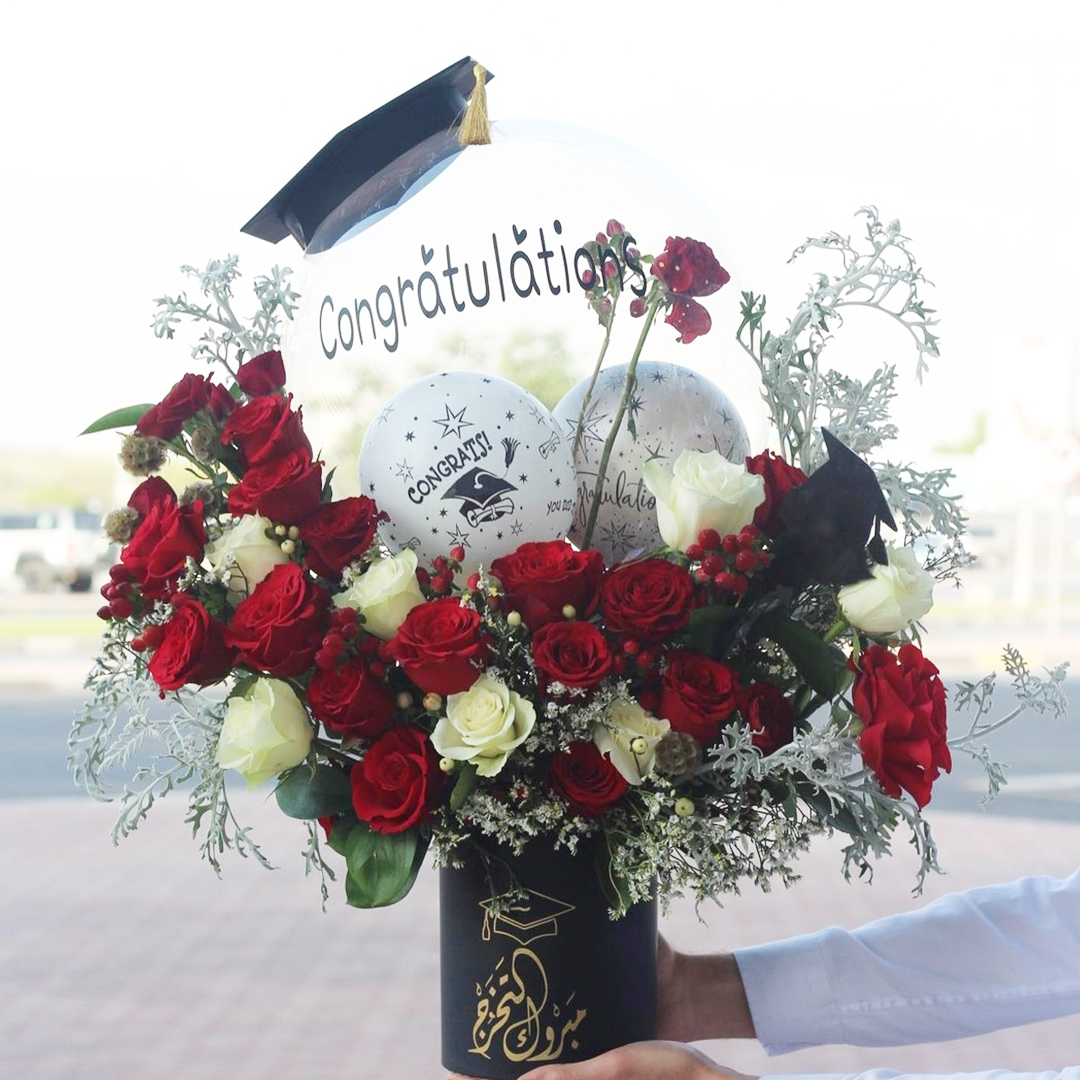Graduation Wishes Bobo Balloon | Flower Gift Center