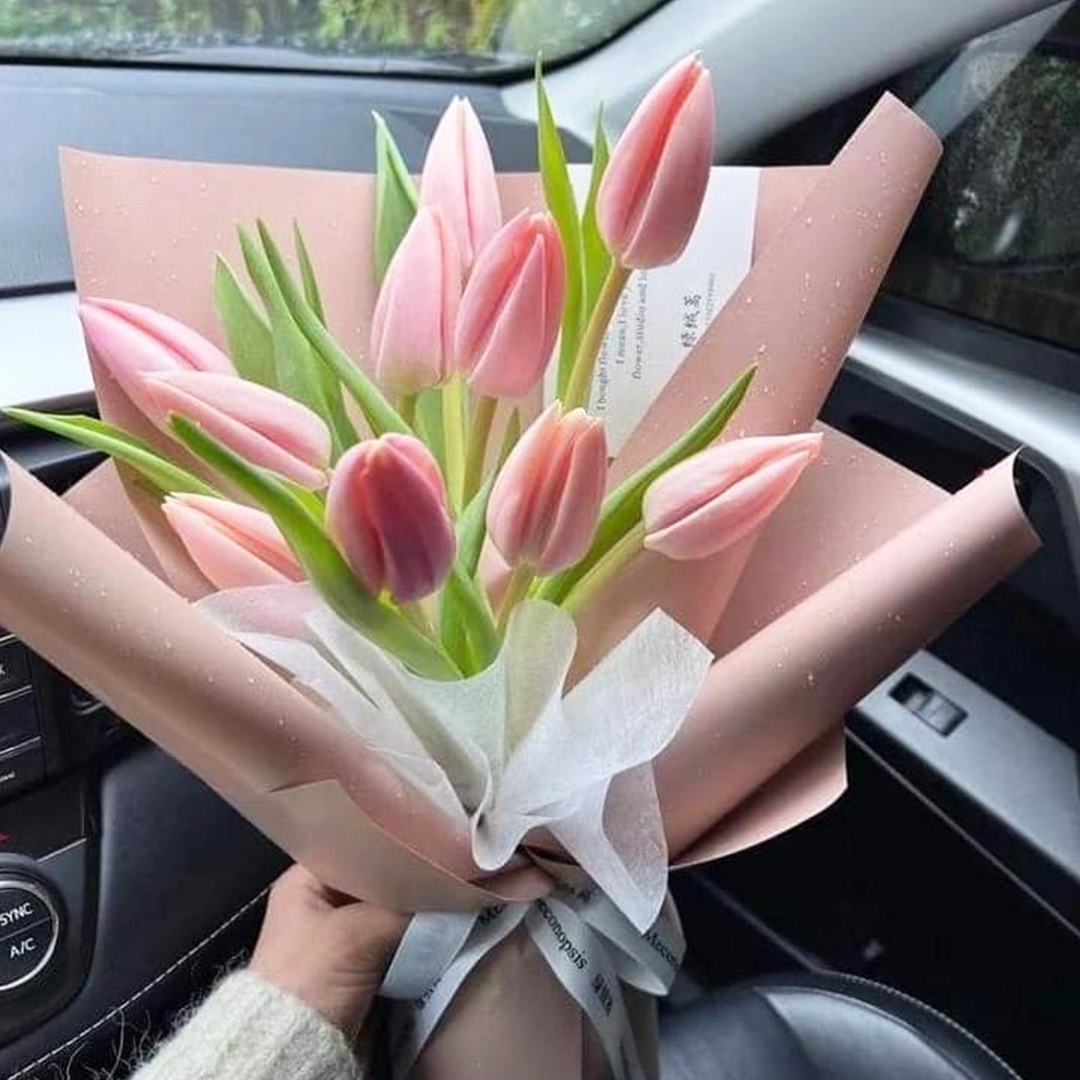 Pink Tulip in Pink Bouquet