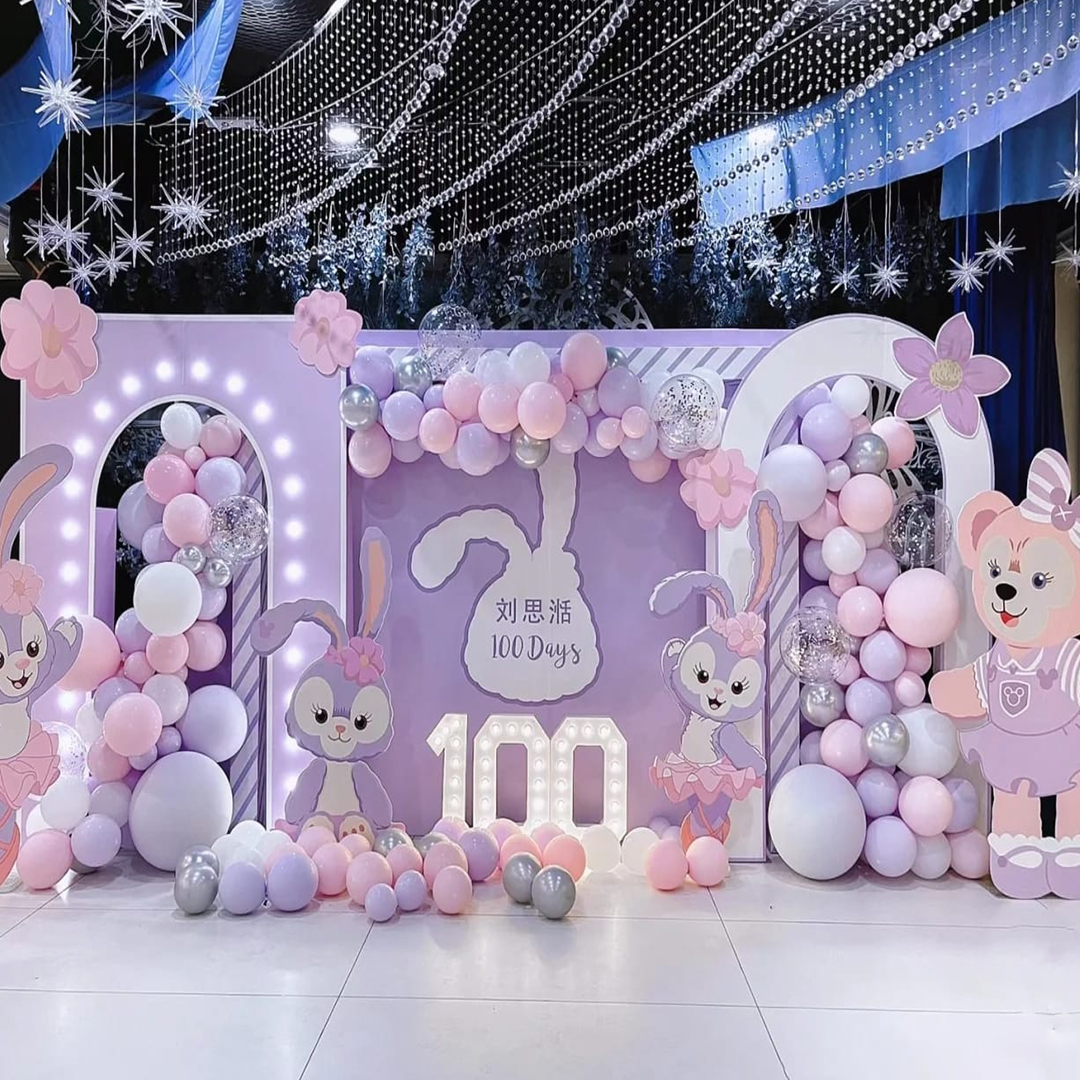 100 Days Decoration in Rabbit Design with LED Lights | Flower Gift Center