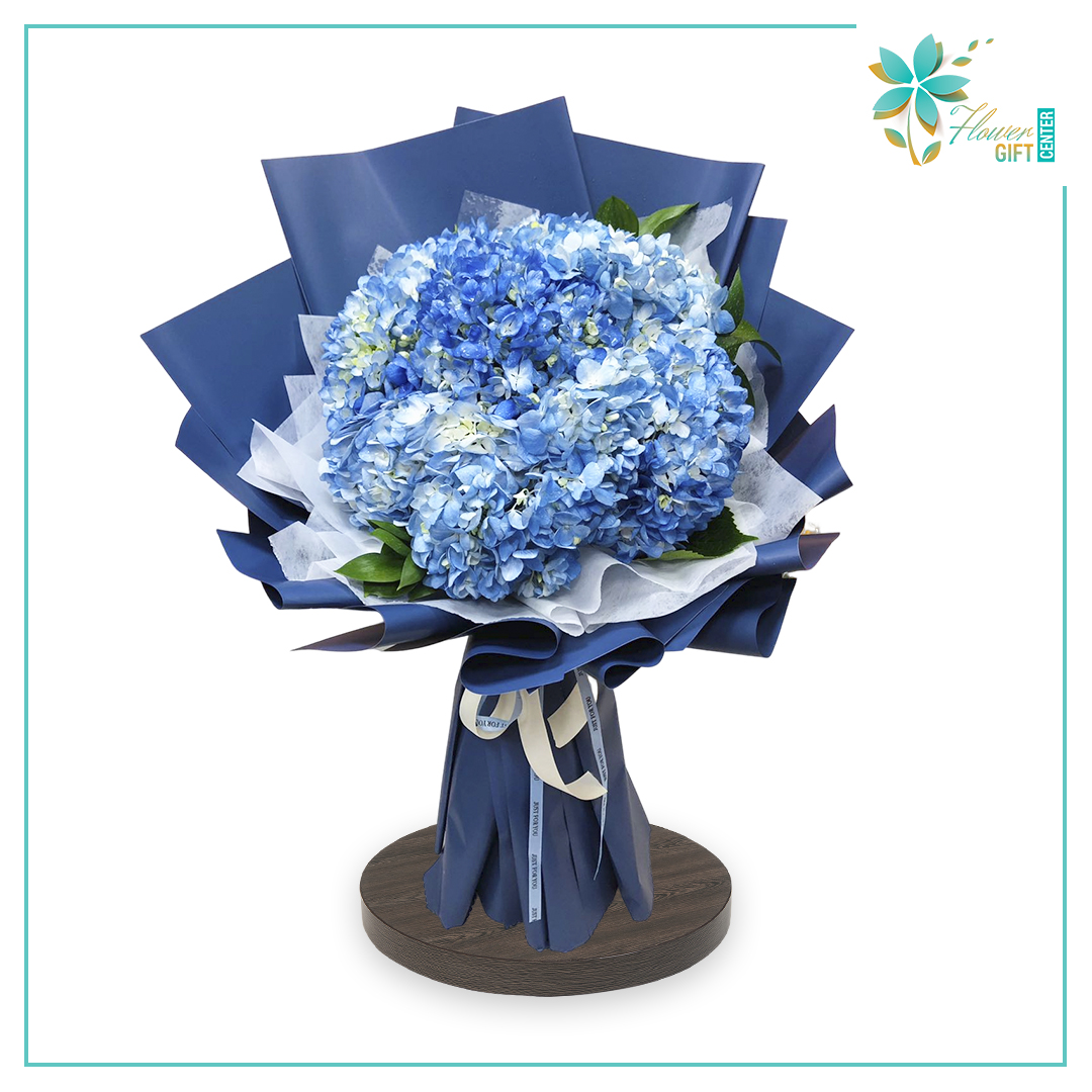 Blue Hydrangea Bouquet | Flower Gift Center