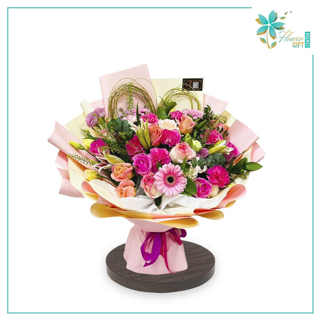 Dark Pink Bouquet | Flower Gift Center