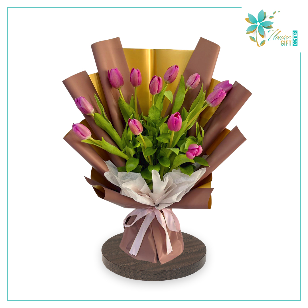 Purple Tulip Bouquet | Flower Gift Center